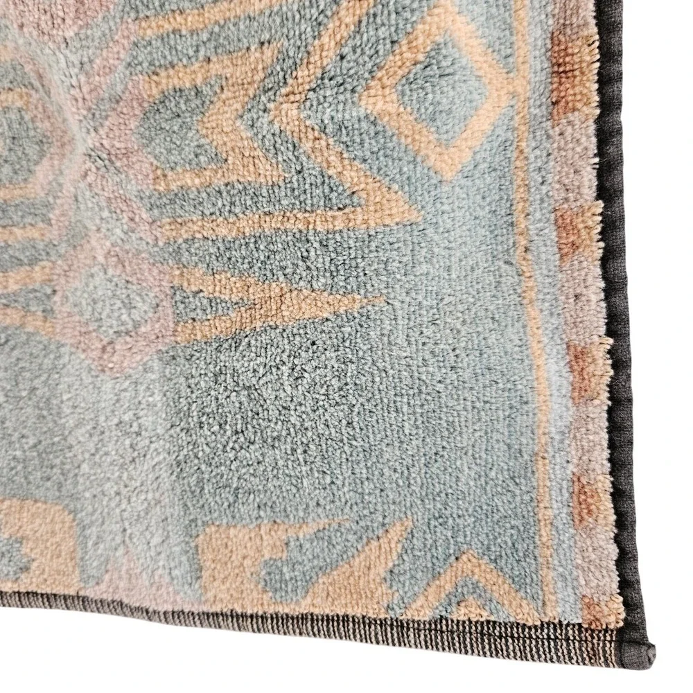 Cotton Aztec Print Wash Cloth Pre‎ Owned Vintage Turquoise Orange Pink No Tag